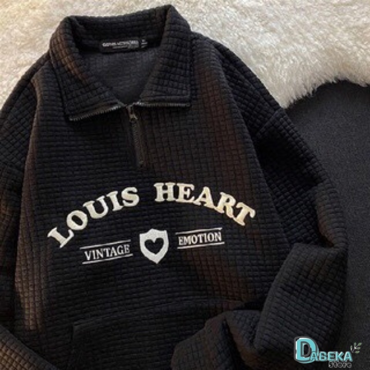 Áo Sweater Nỉ Polo Cổ Khóa Dáng Rộng Dài Cá Tính - Sweater Zip Cổ Cao Kéo Khóa Nữ  Ulzzang - DABEKA - A138 | BigBuy360 - bigbuy360.vn
