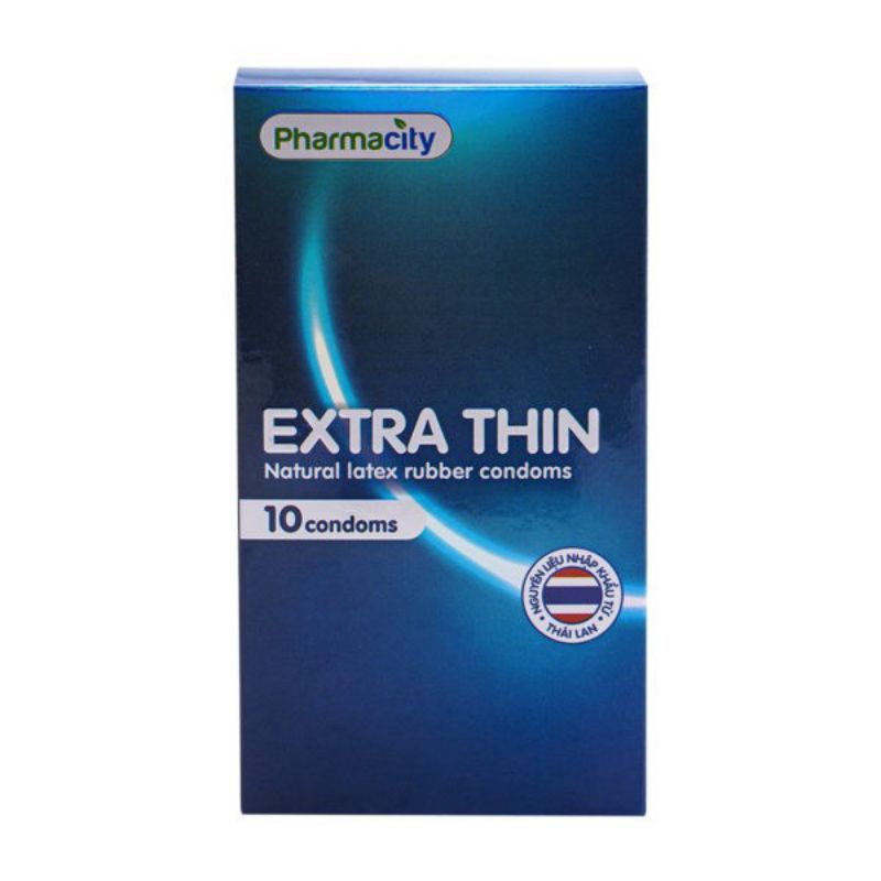 Bao cao su Pharmacity Extra Thin (10 cái/hộp) (mỏng)