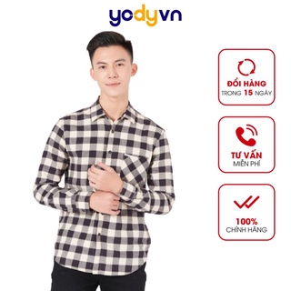 Áo sơ mi yody nam tay dài kẻ caro smm4081