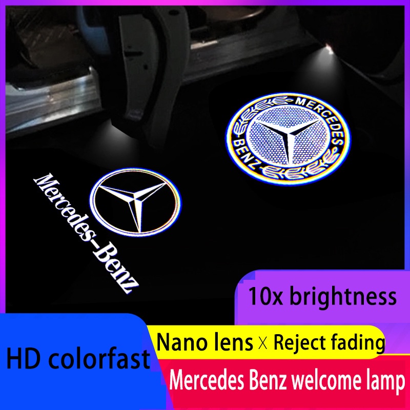 Bộ 2 đèn chào mừng không phai màu phiên bản HD cho Mercedes Benz