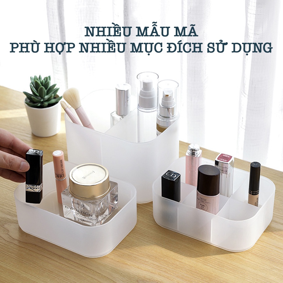 Hộp Đựng Mĩ Phẩm, Đựng Son Nhiều Ngăn Để Bàn Có Nắp Đa Năng R010