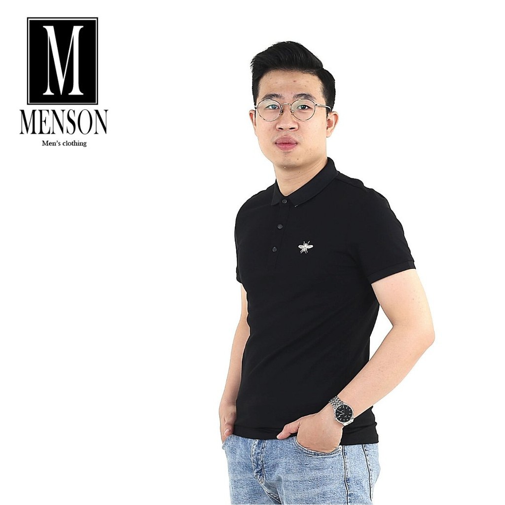 [Hàng Hiệu] Áo Thun Nam Có Cổ, Áo Polo Nam Cao Cấp Vải Cá Sấu Cotton Co Giãn 4 Chiều Chuẩn Form Chất Mát MENSON M21116 | BigBuy360 - bigbuy360.vn