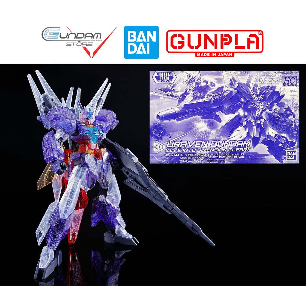 Mô Hình Gundam HG Uraven Dive Into Dimension Clear Color Limited 1/144 HGBD:R Build Divers Re:Rise Đồ Chơi Anime Nhật