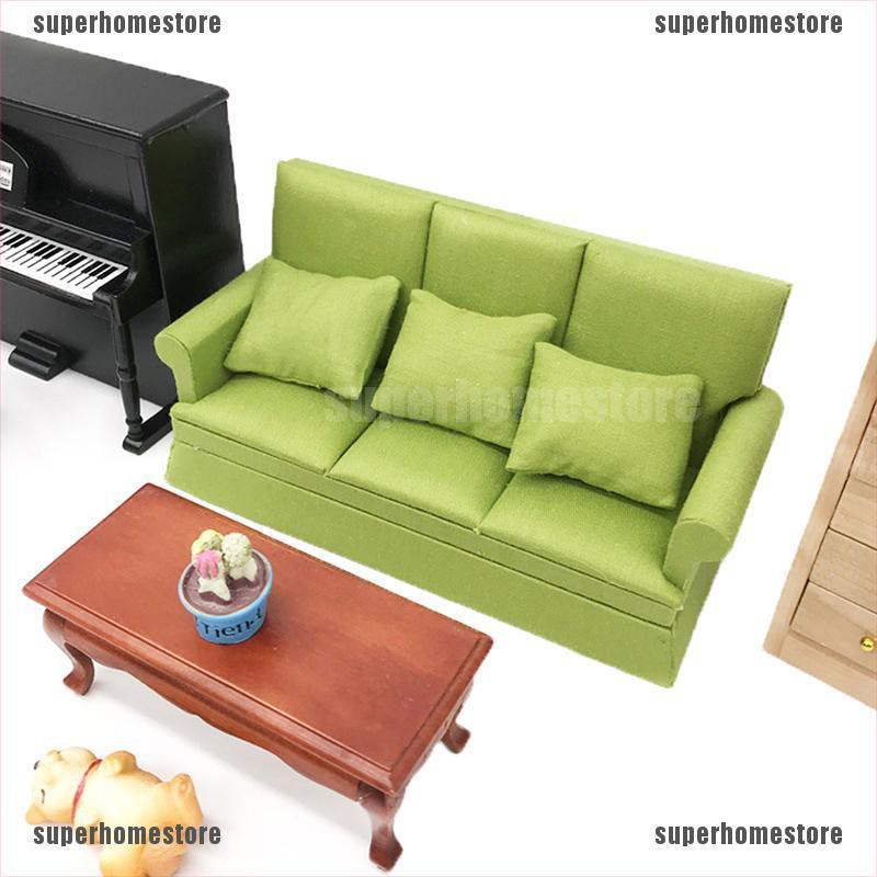 Ghế Sofa Kèm 3 Gối Mini Trang Trí Nhà Búp Bê
