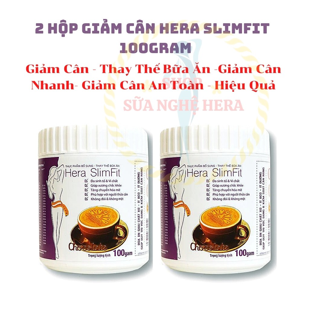 Sữa Giảm Cân HERA SLIMFIT MS03 Giảm Cân Nhanh - Giảm Cân An Toàn - Không Mệt Mỏi (2 Hộp 100GRAM)