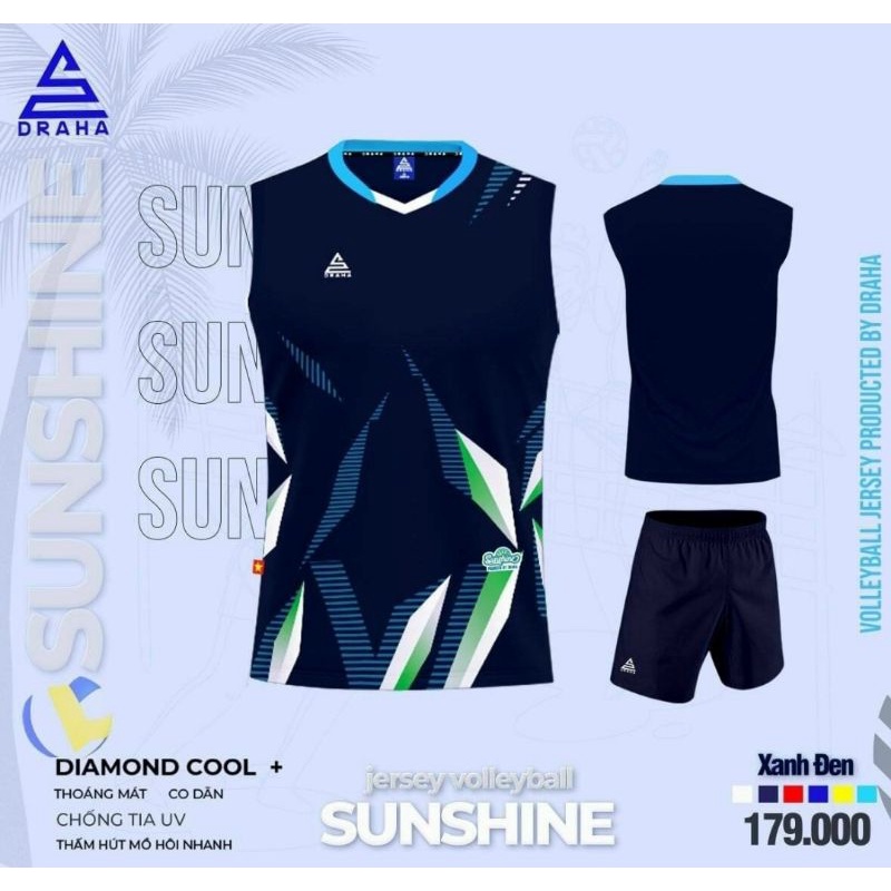 BỘ QUẦN ÁO BÓNG CHUYỀN NAM NỮ SUNSHINE -  SÁT NÁCH