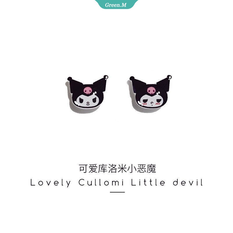 Khuyên Tai Đinh Tán Hình Sanrio Kawaii Kuromi Thời Trang Thanh Lịch Nhỏ Xinh Không Cần Xỏ Lỗ Cho Nữ