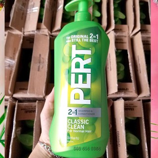 Dầu Gội Xả 2 Trong 1 Pert Classic Clean Mỹ 1 Lít Có Vòi