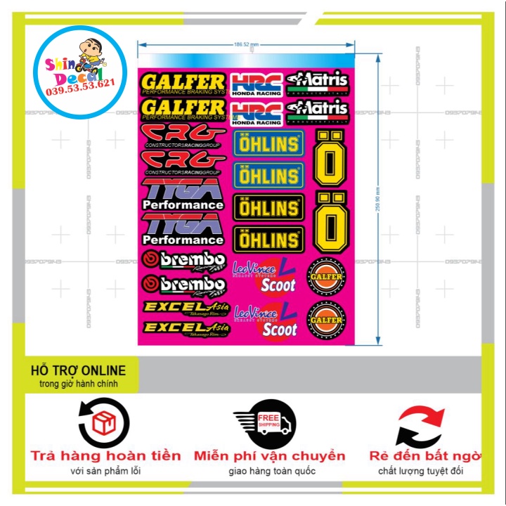 LOGO STICKER HỒNG 005 - SHINDECAL2