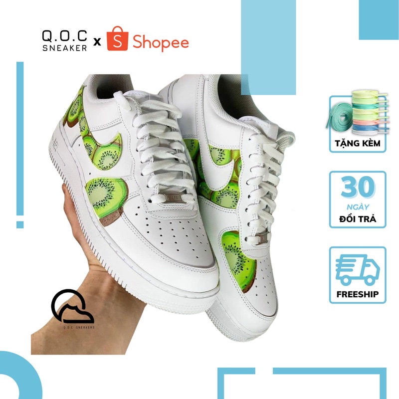 Giày Sneaker Air Force 1 Authentic Custom Kiwi