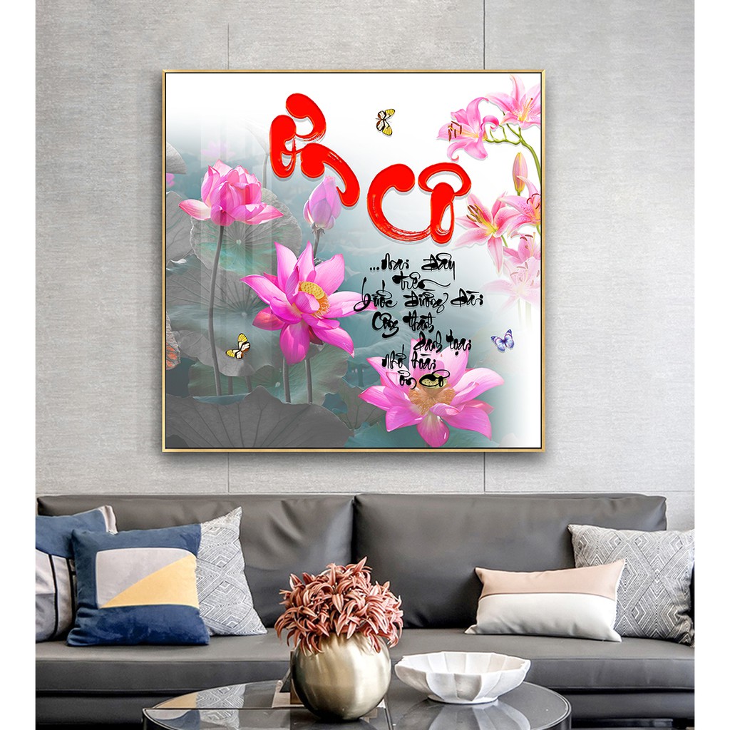 Tranh Treo Tường Hoa Thư Pháp Tri Ân Thầy Cô 50 x 50 cm TTT-0622