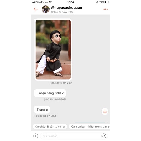 Áo dài ông đồ cho bé kèm khăn đóng