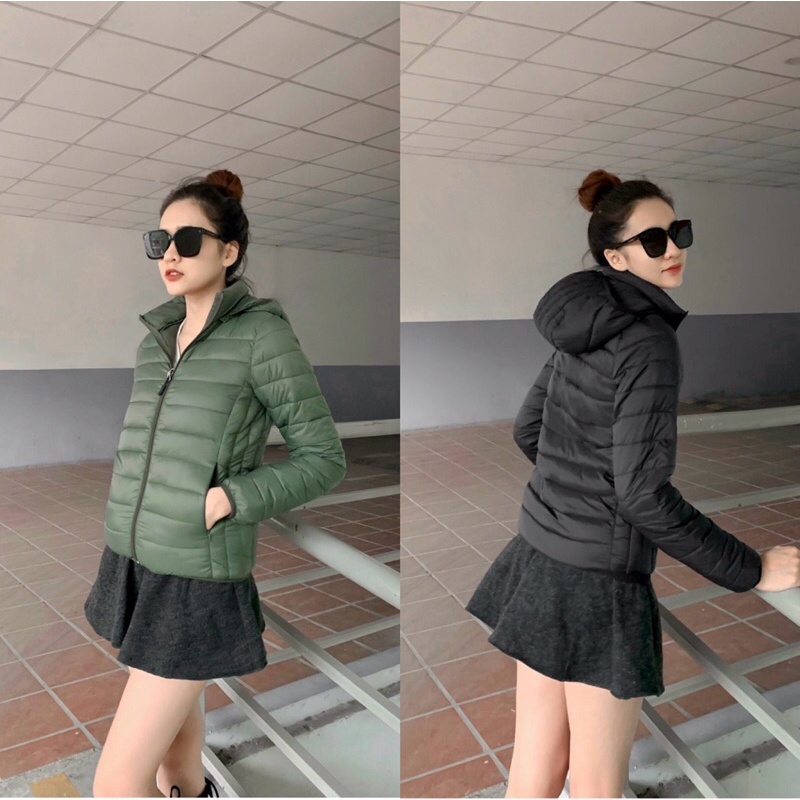 Áo phao nữ dáng ngắn mẫu áo khoác trần bông siêu nhẹ Unio chống nước chống nắng VNXK hottrend Lona AP01