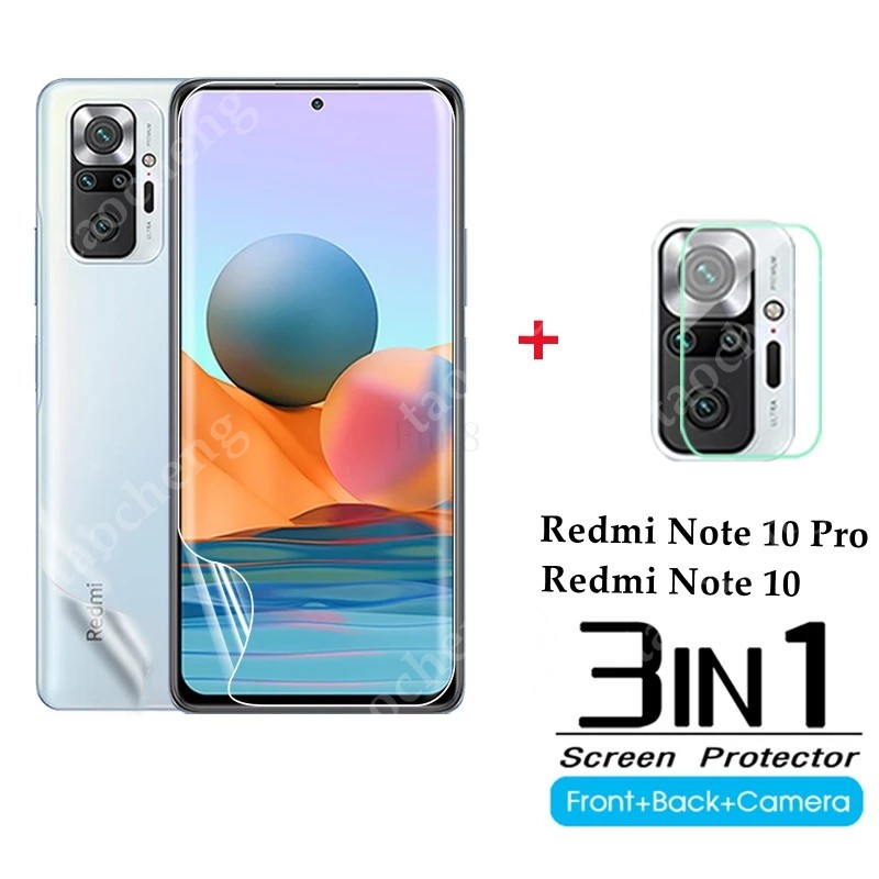 Miếng Dán Cường Lực 3 Trong 1 Cho Điện Thoại Xiaomi Redmi Note 10 Pro