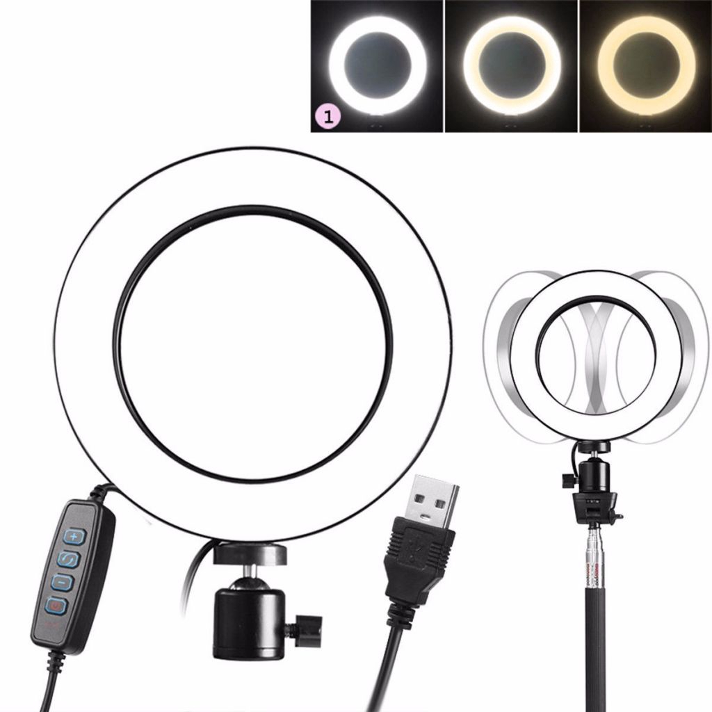 Đèn Led hình vòng nhẫn 3 chế độ 40W 5500K có điều chỉnh độ sáng cho phòng studio