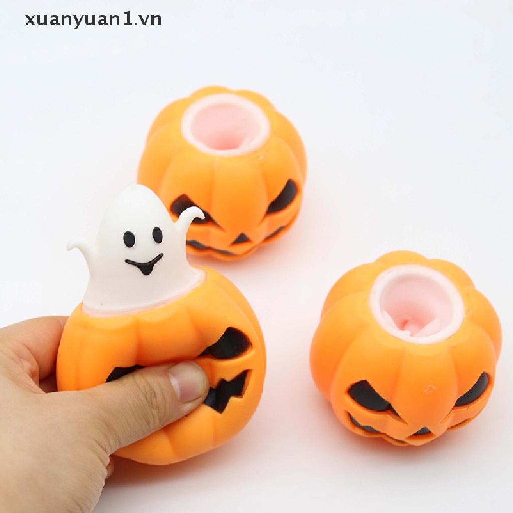 Trái Bí Ngô Ma Quái Bằng Nhựa Dùng Trang Trí Halloween