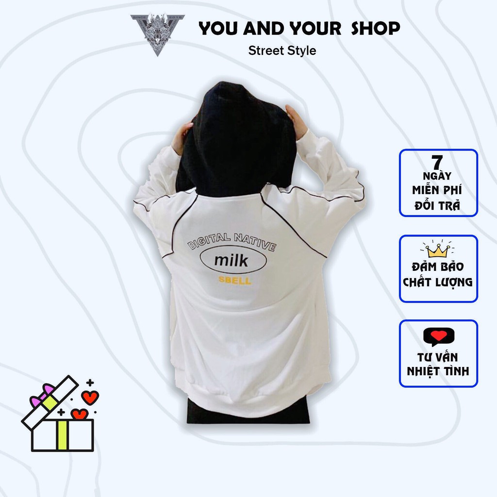 Áo Khoác Nỉ MILK kèm hình thật (unisex)