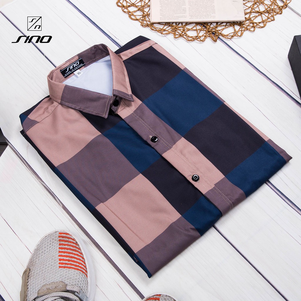 Áo Sơ Mi Nam FLASHBACKS Dài Tay -  Kẻ Caro - Chất Liệu Vải Cao Cấp - Phong cách Thời Trang Hàn Quốc - AD000001 | BigBuy360 - bigbuy360.vn