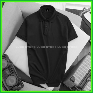 Áo polo nam cổ trụ màu đen