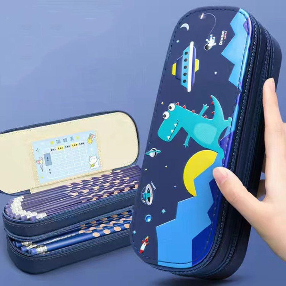 Túi Đựng Bút Chống Thấm Nước Sức Chứa Lớn Họa Tiết Phi Hành Gia Sáng Tạo Cho Học Sinh