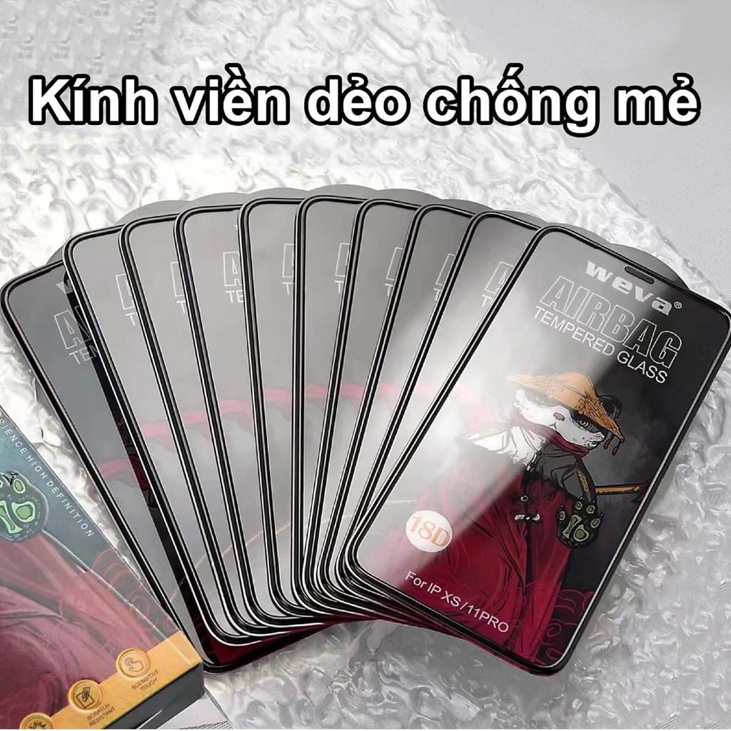Kính Cường Lực Gấu Trúc - Viền Dẻo Chống Mẻ + Màng Bảo Vệ Loa Iphone 6/7/8/X/Xs/Xs Max/11/12/13/14/Mini/Pro/Pro Max