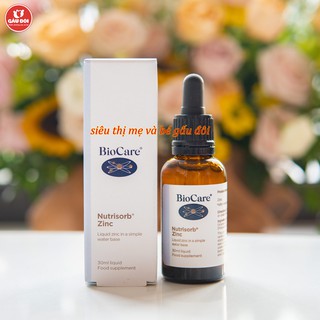 Kẽm nước BioCare Nutrisorb ZinC (30ml dạng giọt) tăng cường đề kháng cho trẻ 3M+