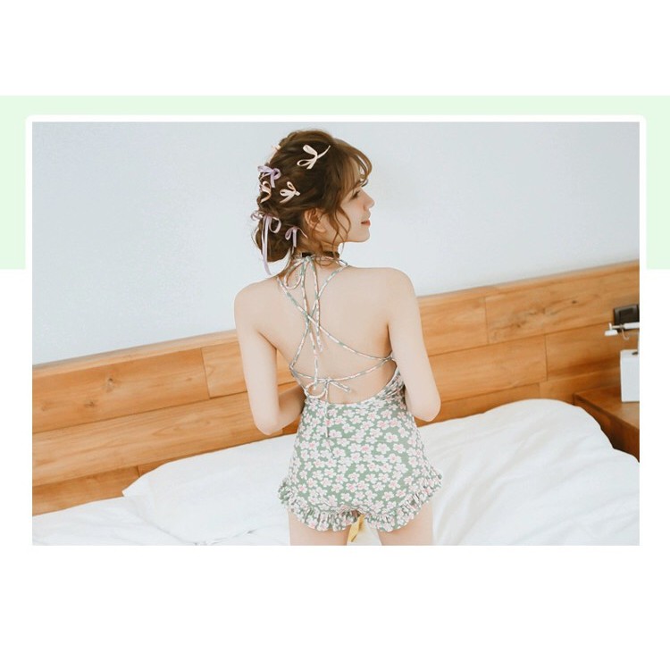 [Order] Bikini phiên bản Korea hoa bèo nhún đan dây sau | BigBuy360 - bigbuy360.vn