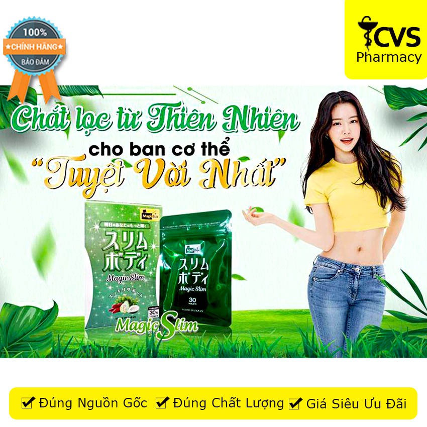 Magic Slim - Viên Uống Hỗ Trợ Giảm Cân Giảm Mỡ Nhật Bản - Hộp 30 viên