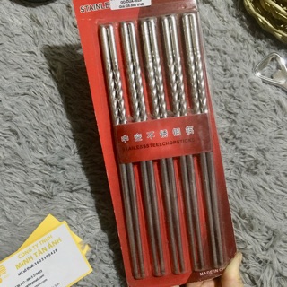 Bộ đũa inox xoắn