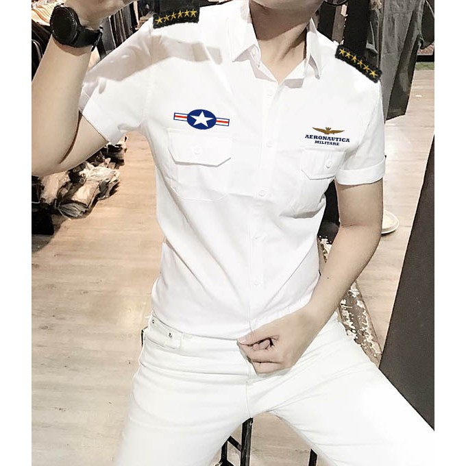 ÁO SƠ MI CẦU VAI CƠ TRƯỞNG NGÔI SAO CAO CẤP