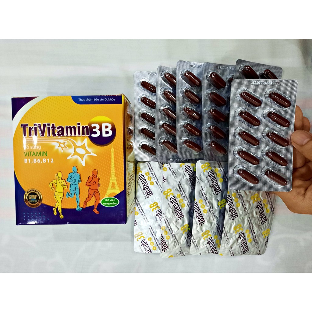 Vitamin B tổng hợp Đại Uy - TriVitamin 3B (Hộp 100 viên nang mềm) | Thế Giới Skin Care