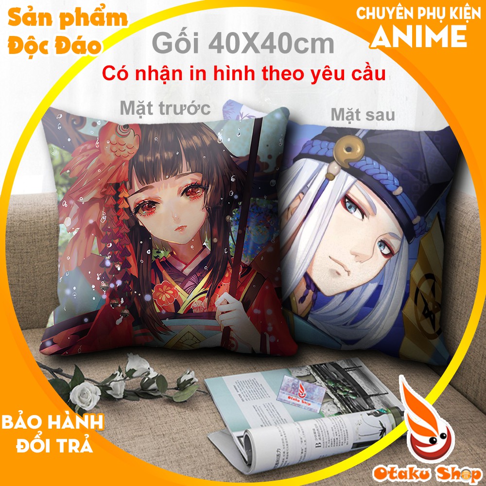 Áo gối, bao gối, gối tựa lưng, gối sofa 40x40 Game Âm Dương Sư - Otakushop