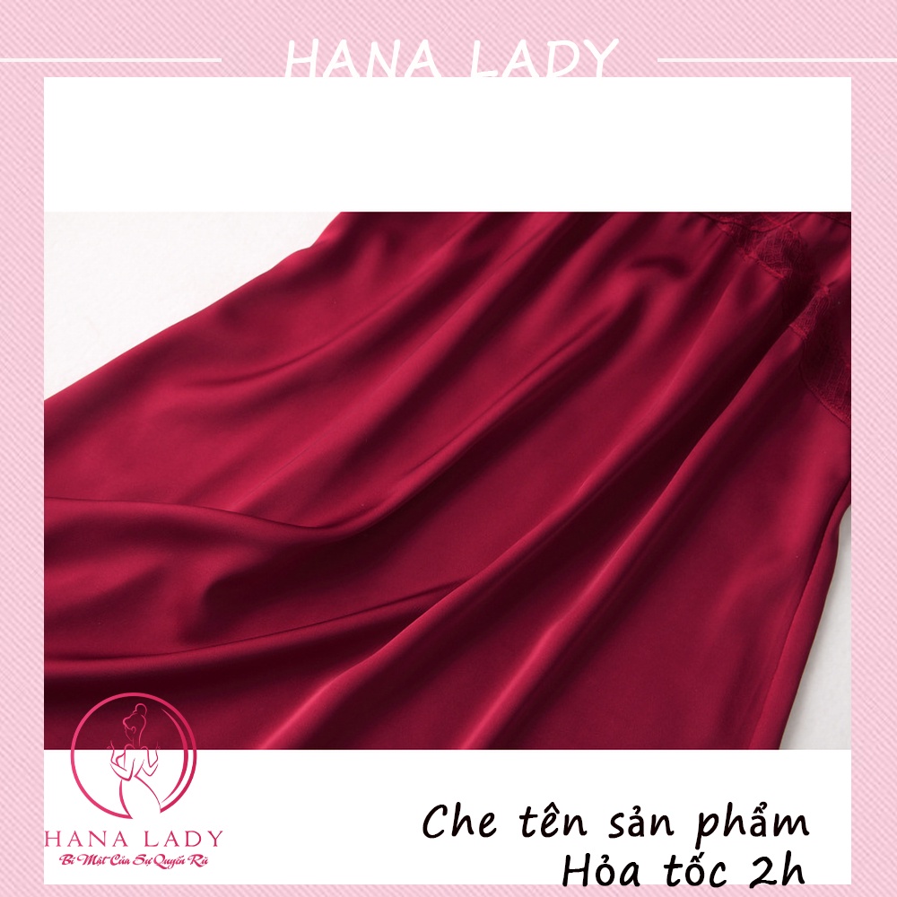 Váy ngủ lụa phối ren cao cấp, váy ngủ VN454
