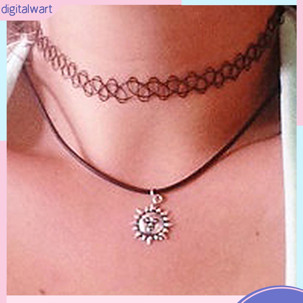 Dây Chuyền Kim Loại Mặt Hoa Hướng Dương Đính Đá Thời Trang Cho Nữ