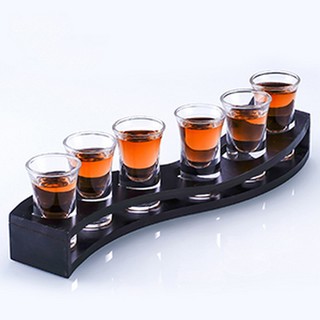 Khay Đựng 6 Ly Uống Full Shot cocktail Hình Chữ S Muasamhot1208