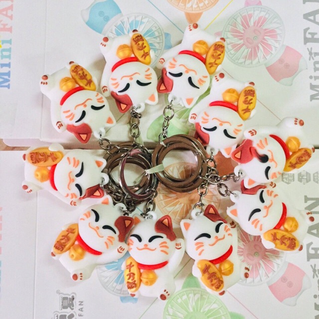 móc khoá mèo thần tài