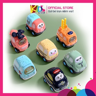 Bộ xe đồ chơi cho bé Bộ 7 xe hoạt hình mini Cute, xe đồ chơi chạy trớn phong cách hàn quốc XDC02-SET7XE