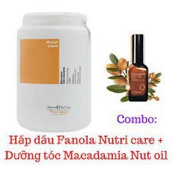 Hấp tóc Fanola Nutri Care 1500ml + Gel dưỡng tóc - BX1256