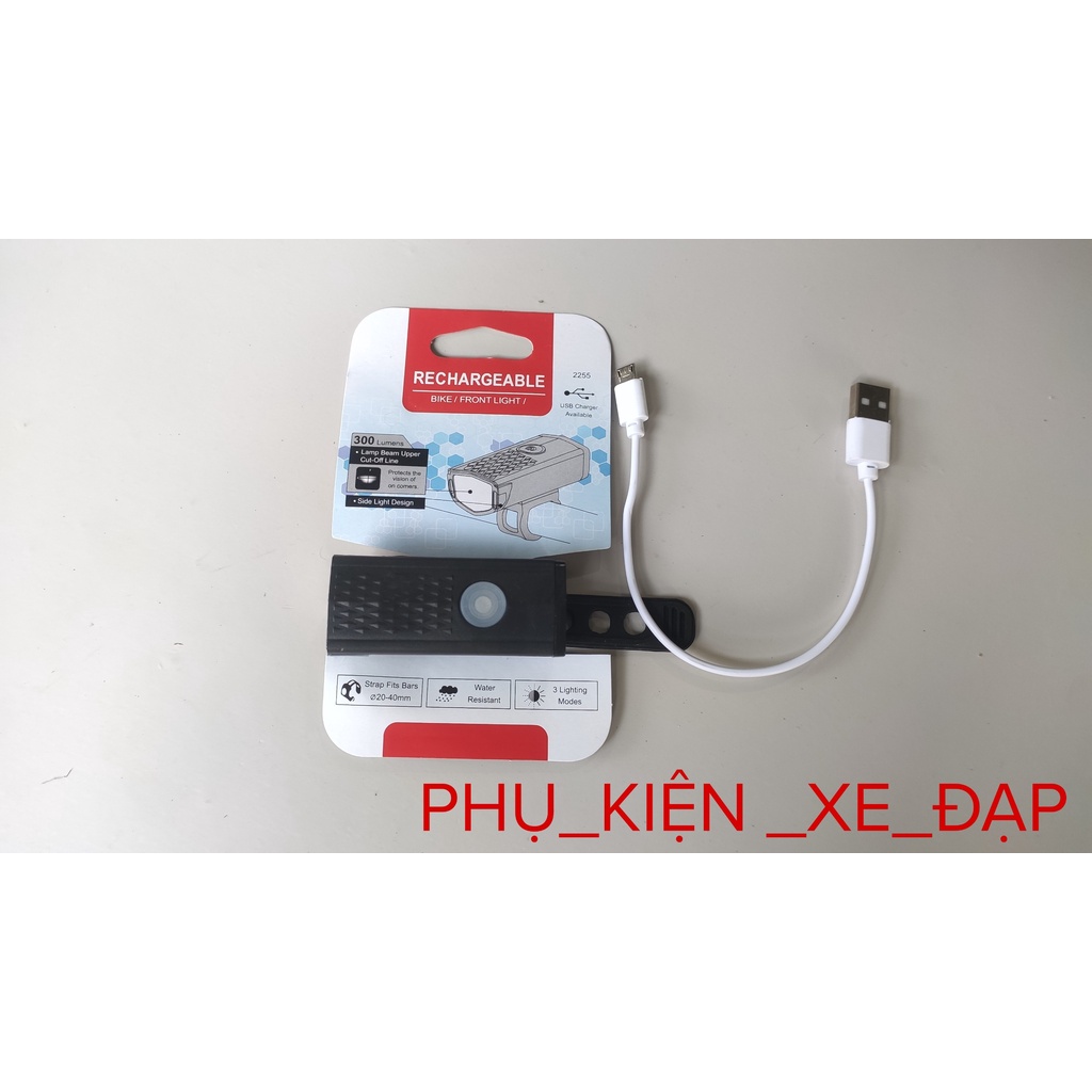 Đèn pha xe đạp 300 Lumens 3 chế độ đèn