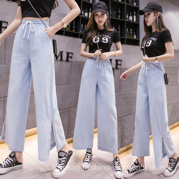 Quần Jeans Lửng Ống Rộng Thời Trang Dành Cho Nữ