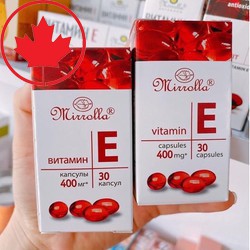 [Chuẩn Auth] 1 Hộp Vitamin E Đỏ Mirrolla 400Mg 30 viên của Nga (hàng chính hãng)