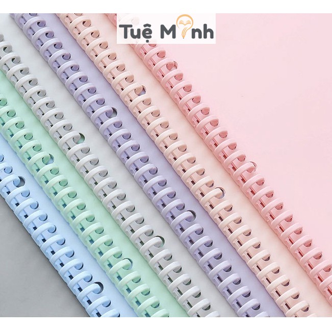 Thanh còng nhựa sổ Pastel, còng kẹp ruột sổ làm binder refill P11