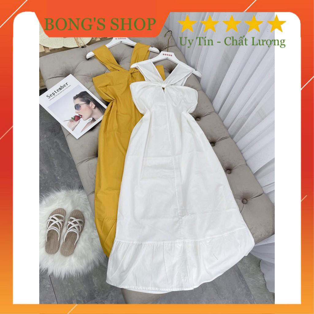 Váy nữ xinh, váy nữ đẹp suông xoắn dây cách điệu chất thô đũi Siu Đẹp