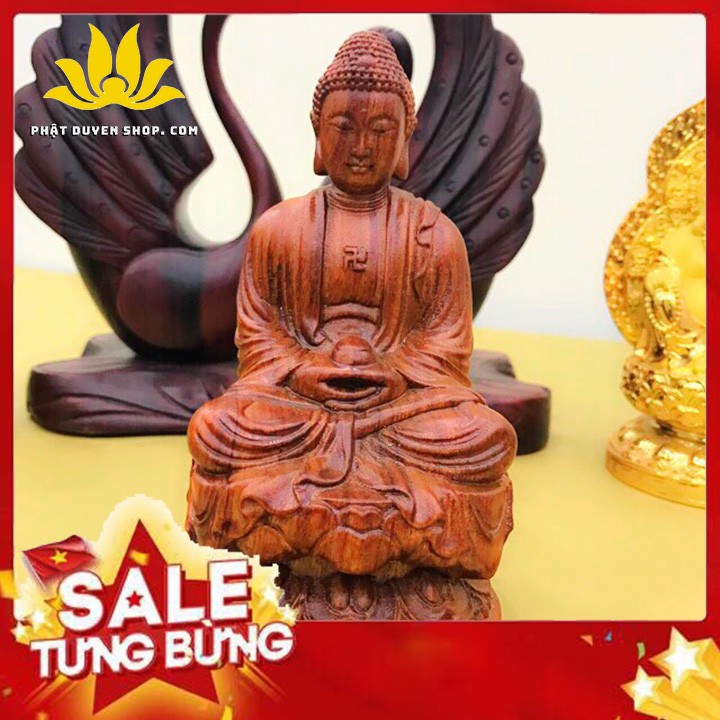 Tượng Phật A Di Đà Gỗ Hương cao cấp - Phật Duyên Shop