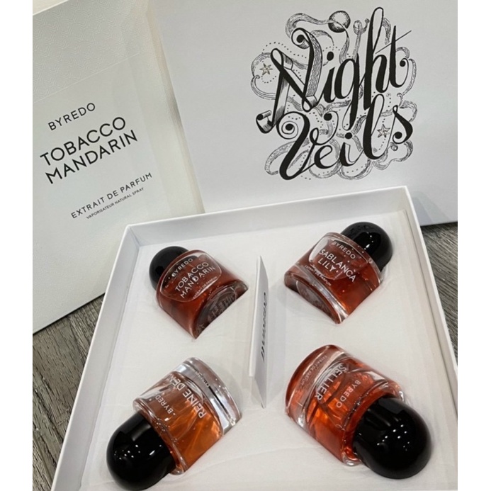 Set Bộ Nước Hoa Byredo Tobacco Mandarin Night Veils mini 4 chai - 30ml/chai