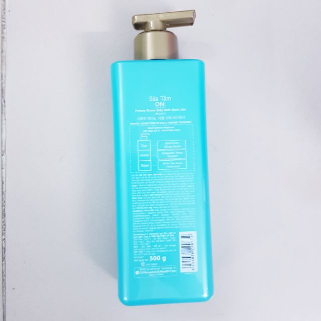 Sữa tắm On the body hương nước hoa - Sữa tắm trắng da Hàn Quốc chính hãng 500ml