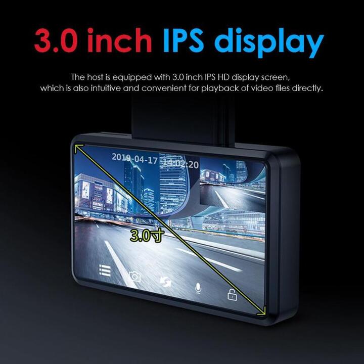 Camera hành trình ô tô Phisung K10 - Màn hình 3 inch IPS LCD - Độ phân giải 1080FHD
