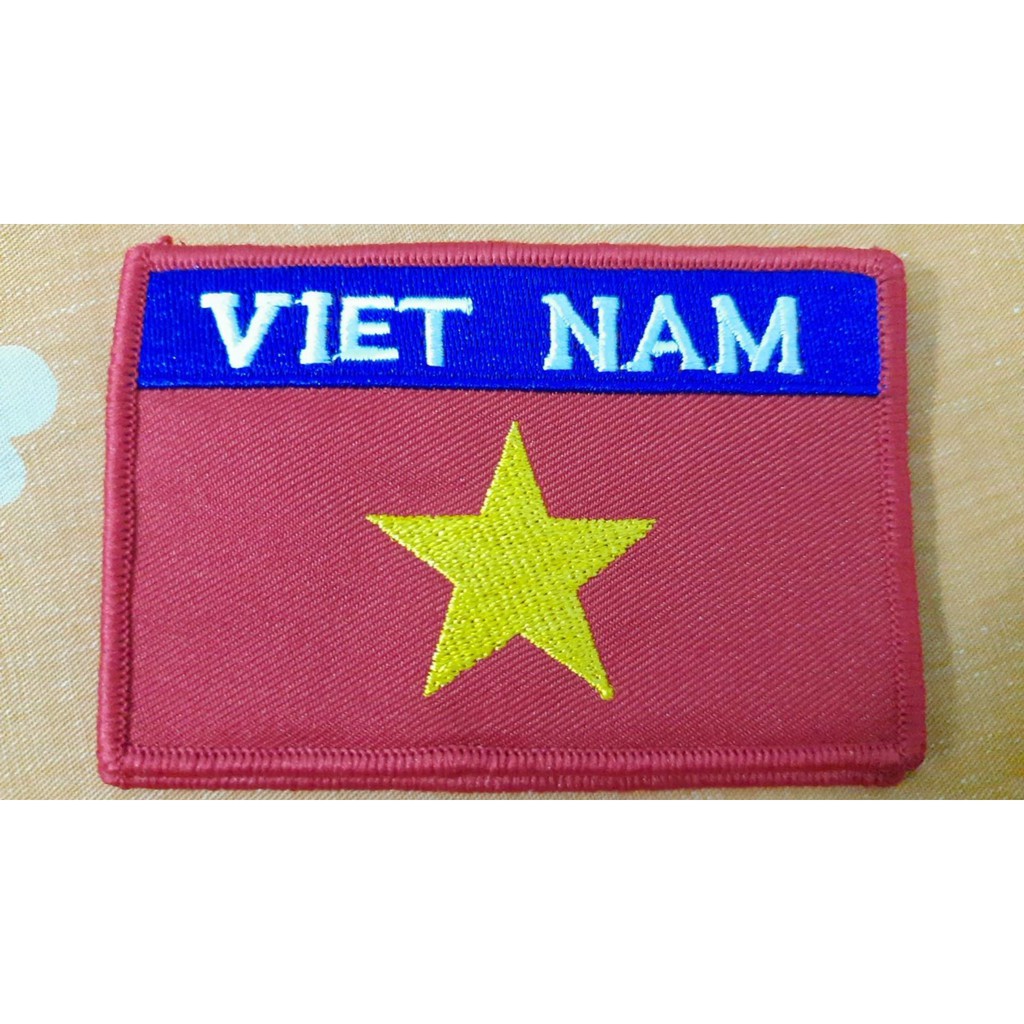 Cờ Việt Nam dùng may lên đồng phục