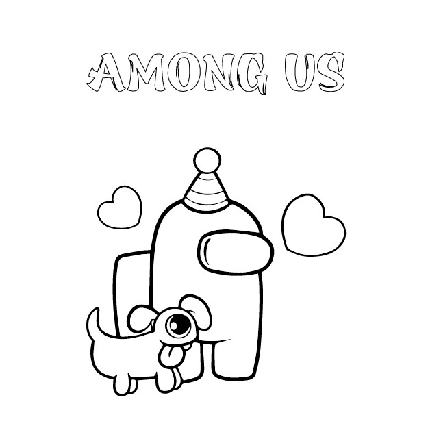 Tô màu among us (bộ 20 tờ A5)