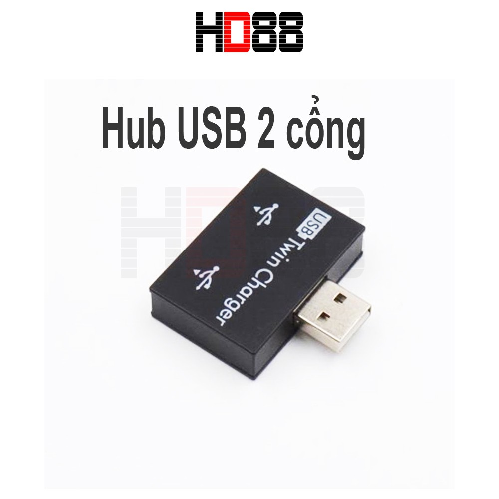 Hub usb 2 cổng nhỏ gọn gàng tiện lợi - HD88